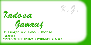 kadosa gamauf business card